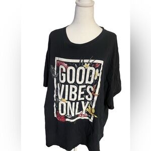 ODM “Good Vibes Only” Floral  Graphic Tee *make offers*